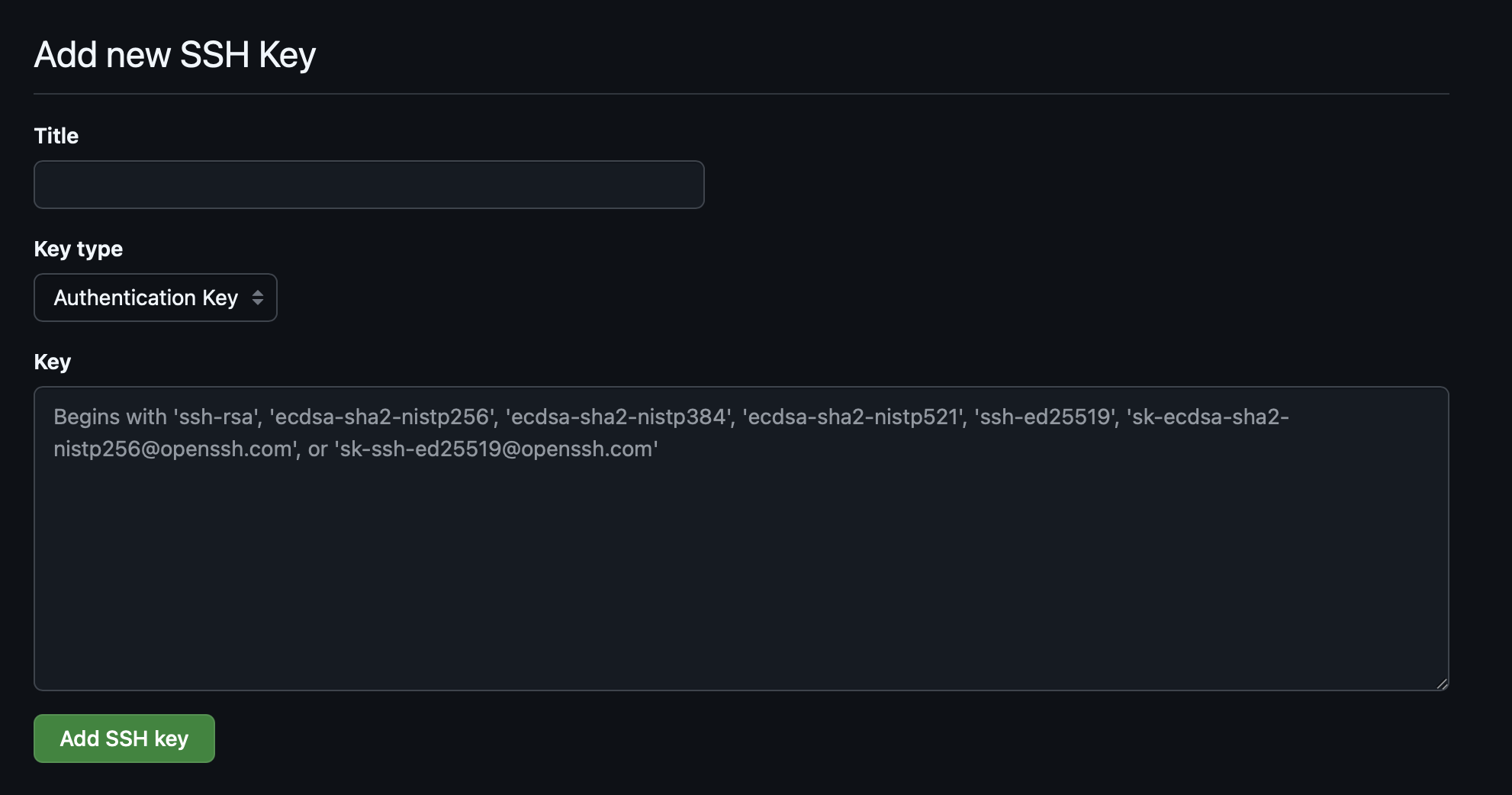 github-add-ssh-key